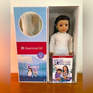 American Girl Doll Retired 2022 GOTY Corinne Tan original hairstyle,pierced ears